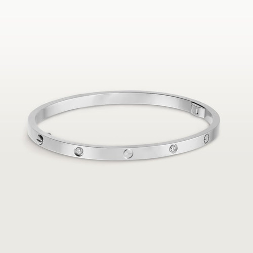 Cartier Inspired LOVE bracelet, small model, 6 diamonds - CR100100089