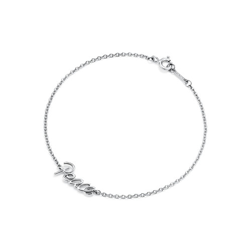 Tiffany Inspired Paloma's Graffiti peace bracelet in sterling silver, medium. - TIF100100034