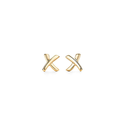 Tiffany Inspired Paloma's Graffiti X earrings in 18k gold. - TIF100100154