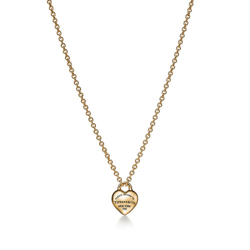 Tiffany Inspired Return to Tiffany® Full Heart Pendant in Yellow Gold - TIF100100347