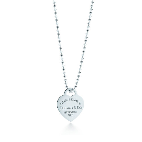 Tiffany Inspired Return to Tiffany® heart tag pendant in sterling silver, large. - TIF100100506