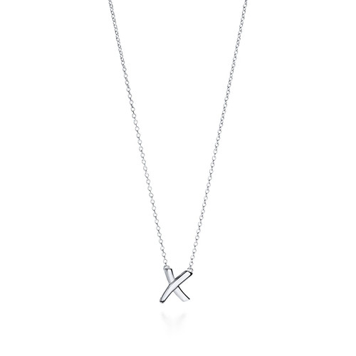Tiffany Inspired Paloma's Graffiti X pendant in sterling silver, small. - TIF100100463
