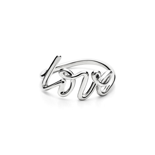 Tiffany Inspired Paloma's Graffiti Love Ring in Silver, Small - TIF100100683