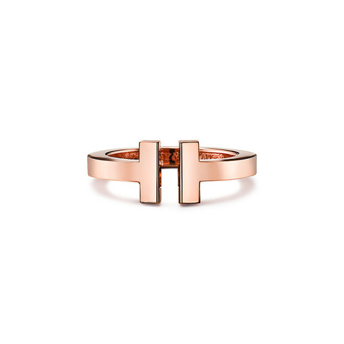 Tiffany Inspired Tiffany T Square Ring in Rose Gold - TIF100100669