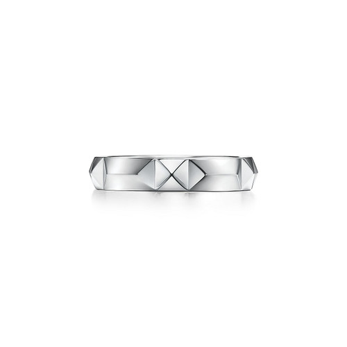Tiffany Inspired Tiffany True® Band Ring in Platinum, 4 mm Wide - TIF100100641