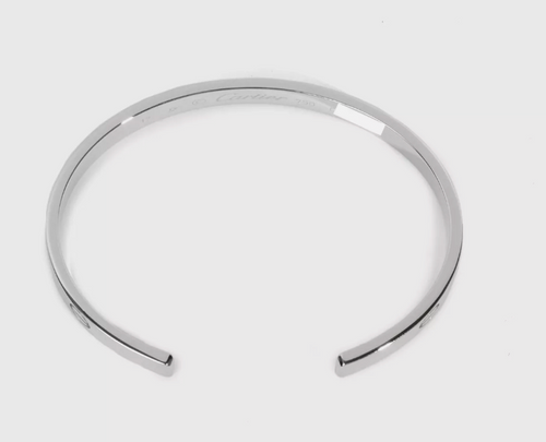 Cartier Inspired Solid and Real 18ct White or Yellow Gold Love Cuff Bangle size 17 Cartier Inspired Solid and Real 18ct White or Yellow Gold Love Cuff Bangle size 17