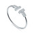 Tiffany Inspired Tiffany T Wide Diamond Wire Bracelet in White Gold - TIF100100051