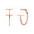 Tiffany Inspired Tiffany T Hoop Earrings in Rose Gold, medium. - TIF100100136