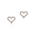 Tiffany Inspired Heart earrings in 18k rose gold with diamonds, extra mini. - TIF100100189