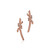 Tiffany Inspired Tiffany Knot Earrings in Rose Gold with Diamonds - TIF100100127