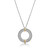 Tiffany Inspired Tiffany Edge Circle Pendant in Platinum and Yellow Gold with Diamonds, Large - TIF100100345