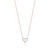 Tiffany Inspired Diamond heart pendant in 18k rose gold, mini. - TIF100100522