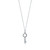 Tiffany Inspired Tiffany Keys modern keys open round key pendant in 18k white gold with diamonds. - TIF100100352