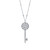 Tiffany Inspired Tiffany Keys petals key pendant in platinum with diamonds. - TIF100100547