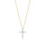 Tiffany Inspired Cross pendant in 18k gold with diamonds, small. - TIF100100532