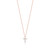 Tiffany Inspired Cross pendant in 18k rose gold with diamonds, mini. - TIF100100467