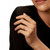 Tiffany Inspired Tiffany Lock Ring in Rose Gold with Diamonds - TIF100100606