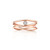 Tiffany Inspired Elsa Peretti® Wave three-row diamond ring in 18k rose gold. - TIF100100658