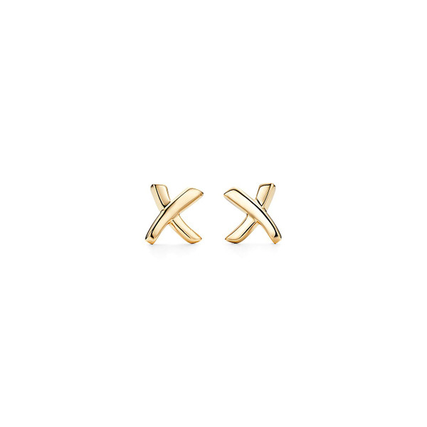 Tiffany Inspired Paloma's Graffiti X earrings in 18k gold. - TIF100100154
