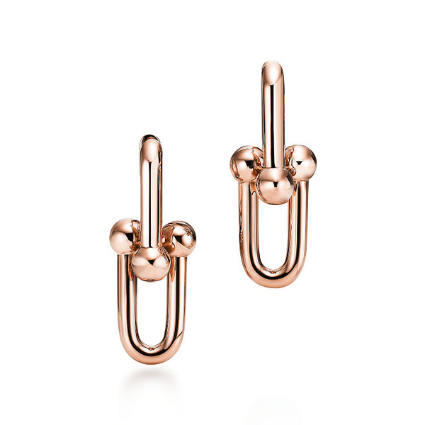 Tiffany Inspired Tiffany HardWear Large Link Earrings in Rose Gold - TIF100100142