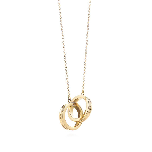 Tiffany Inspired Tiffany 1837® Interlocking Circles Pendant in Yellow Gold, Small - TIF100100254