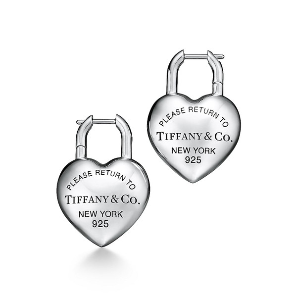 Tiffany Inspired Return to Tiffany® Full Heart Earrings in Sterling Silver - TIF100100147