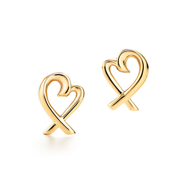 Tiffany Inspired Paloma Picasso® Loving Heart earrings in 18k gold. - TIF100100100