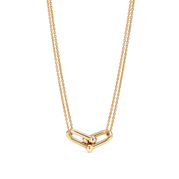 Tiffany Inspired Tiffany HardWear Large Double Link Pendant in Yellow Gold - TIF100100291