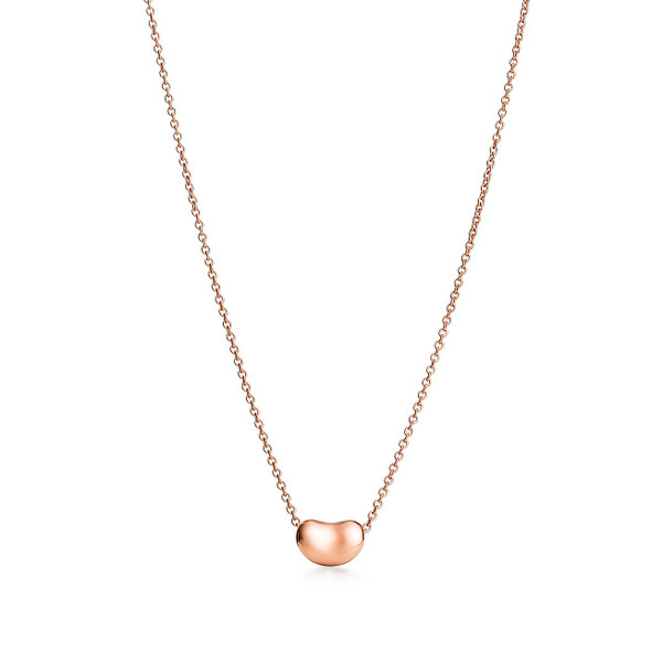 Tiffany Inspired Elsa Peretti® Bean® design Pendant in Rose Gold, 6.5 mm - TIF100100377