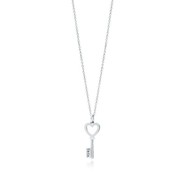 Tiffany Inspired Tiffany Keys Heart Key Pendant in Silver - TIF100100524