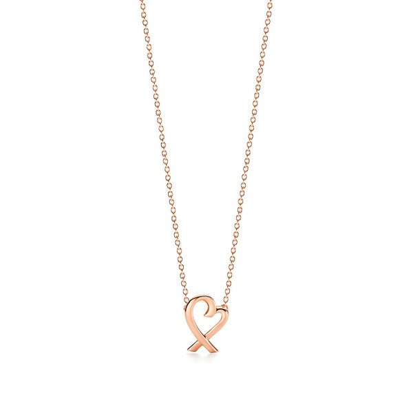 Tiffany Inspired Paloma Picasso® Loving Heart pendant in 18k rose gold, mini. - TIF100100384