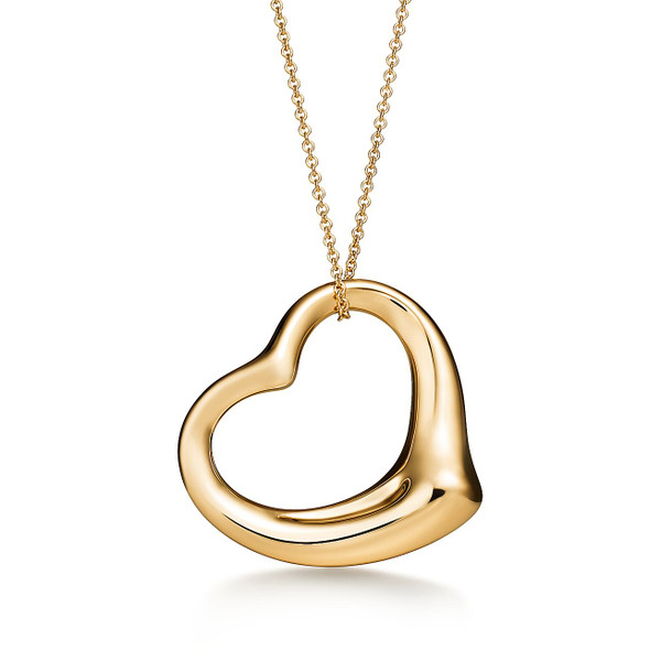 Tiffany Inspired Elsa Peretti® Open Heart Pendant in Yellow Gold - TIF100100340