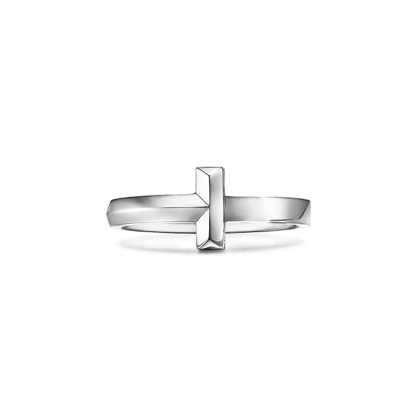 Tiffany Inspired Tiffany T T1 Ring in White Gold - TIF100100633