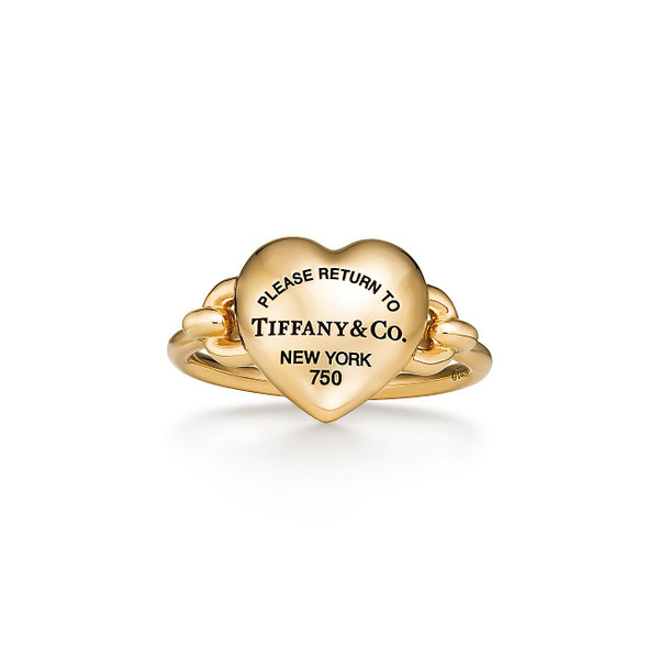 Tiffany Inspired Return to Tiffany® Full Heart Ring in Yellow Gold - TIF100100572
