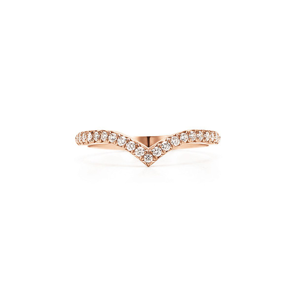 Tiffany Inspired Tiffany Soleste V ring in 18k rose gold with diamonds. - TIF100100691