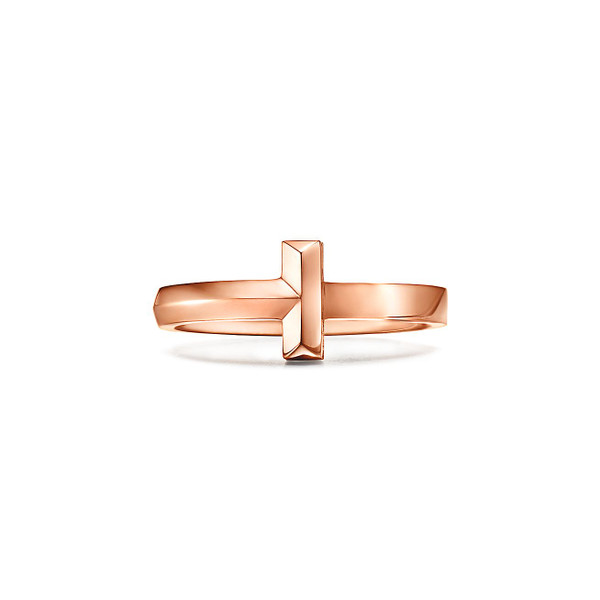 Tiffany Inspired Tiffany T T1 Ring in Rose Gold - TIF100100692