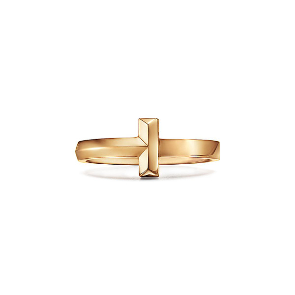 Tiffany Inspired Tiffany T T1 Ring in Yellow Gold - TIF100100580