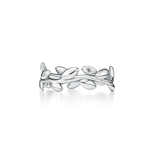 Tiffany Inspired Paloma Picasso® Olive Leaf Band Ring in Silver, Narrow - TIF100100614