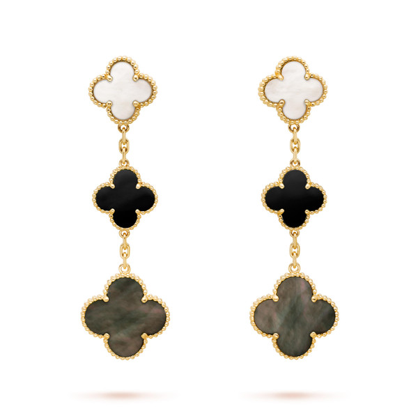 Van Cleef & Arpels Inspired Magic Alhambra earrings, 3 motifs - VCA100100142
