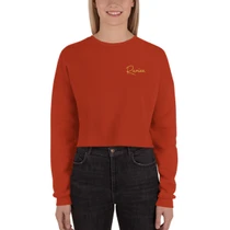 Ramien Signature Collection Crop Sweatshirt in Mauve
