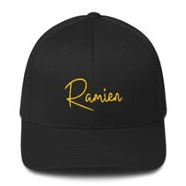 Ramien Structured Twill Capin Gold and Black
