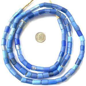 Antique Venetian Blue Glass "coli" African Trade beads