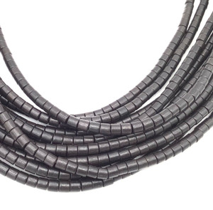 110 Fine Black cylinder Howlite Gemstone beads Stone-jewelry Supplies 110 Fine Black cylinder Howlite Gemstone beads Stone-jewelry Supplies