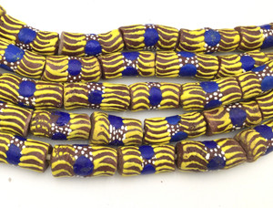 Ghana Handmade Brown multi blue eye Recycled glass African trade beads Ghana Handmade Brown multi blue eye Recycled glass African trade beads