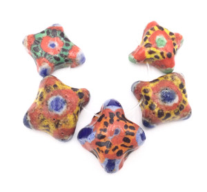 4pcs Modern Mauritanian Kiffa African trade beads [05883]