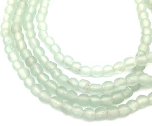 10mm Ghana Lt Mint green Krobo recycled Glass African trade Beads-Ghana 10mm Ghana Lt Mint green Krobo recycled Glass African trade Beads-Ghana