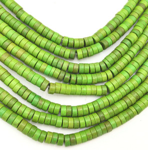 Fine Green Turquoise Heishi Gemstone beads Stone-jewelry Supplies Fine Green Turquoise Heishi Gemstone beads Stone-jewelry Supplies