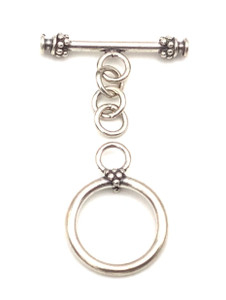 .925 Sterling silver Round Toggle set clasps