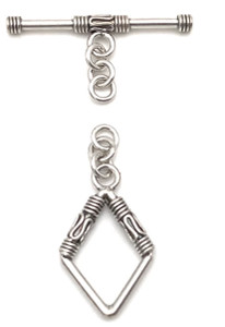 Fancy Wired .925 Sterling silver Toggle set clasps Fancy Wired .925 Sterling silver Toggle set clasps
