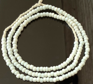 Amazing Vintage Venetian Opal white Glass African Trade beads Amazing Vintage Venetian Opal white Glass African Trade beads